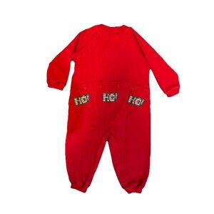 Vintage Baby 18 month Class Club Pajamas Sleeper Christmas One Piece HO HO HO